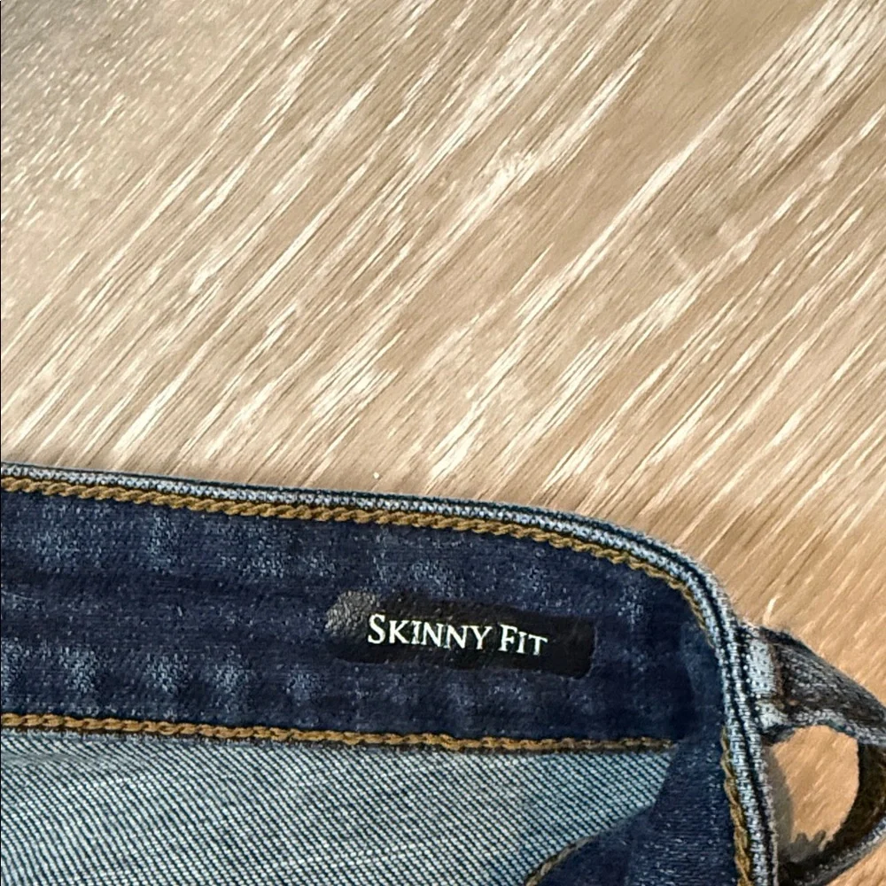 Judy Blue Dark Blue Distressed Skinny Jeans - Picture 3 of 6